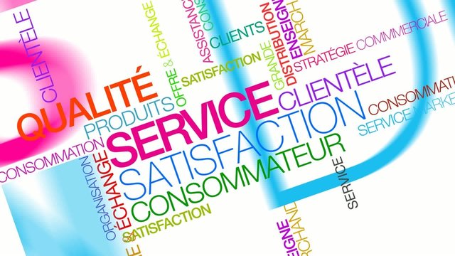 Qualit&eacute; service consommateur satisfaction nuage de mots vid&eacute;o
