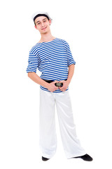 young dancer dressed as a sailor posing