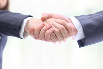 Handshake of the two businessmen,