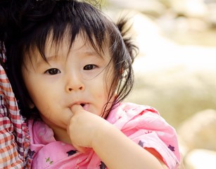浴衣姿の赤ちゃん　A Baby wearing Yukata