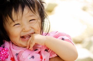 浴衣姿の赤ちゃん　A Baby wearing a Yukata