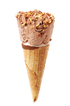 Ice-cream cone isolated on white background