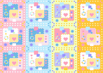 Variations of colors motley seamless background