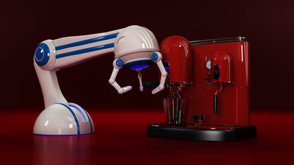Macchina da caffè con robot