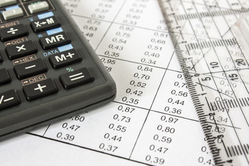 bills pen and calculator,accounting