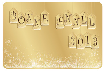 concept étiquettes bonne année carte 1