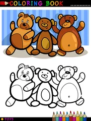  Teddyberen cartoon om in te kleuren © Igor Zakowski
