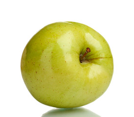 juicy green apple isolated on white