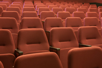 cinema and red seats rows