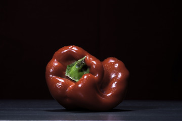 Bright red bell pepper.