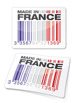 &eacute;tiquette - code barre " made in france "