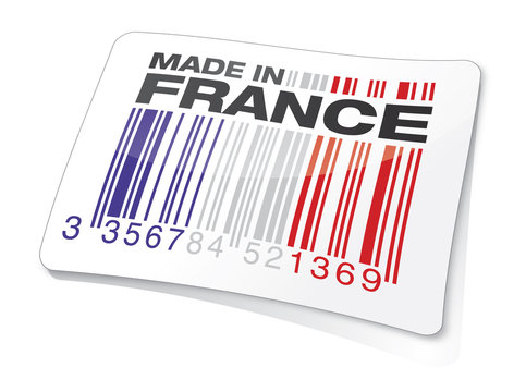 &eacute;tiquette - code barre " made in france "
