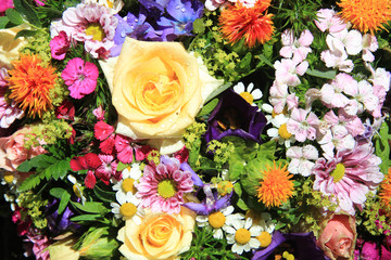 Mixed bouquet in bright colors