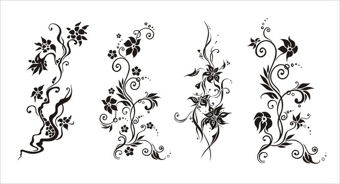 graphic vector  abstract  flower ornament
