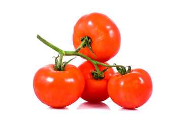 Fresh red tomatoes on bunch