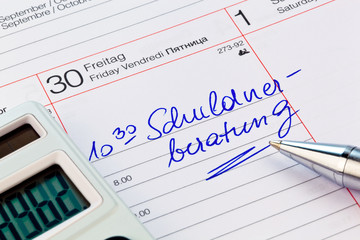 Obraz premium Schuldnerberatung bei Schulden