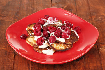 delicious sweet pancakes isolated on white