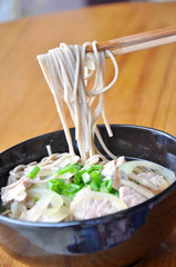 Soba with pork