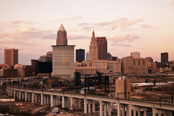 Fototapeta na wymiar Cleveland - high angle view