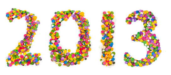 2013 made of confetti
