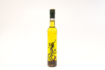 Olive oil bottle isolated on white