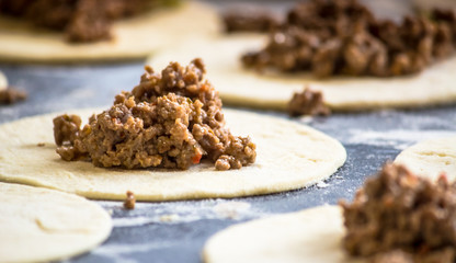 Spanische Empanada mit Fleisch