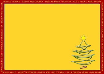 CARTOLINA BUON NATALE MULTILINGUE