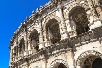 Naklejka premium Roman Amphitheater in Nimes, France