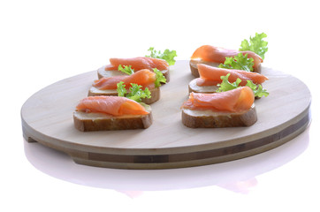 Salmon canapes