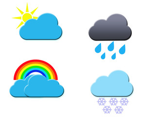 Weather icons set. Vector illustration