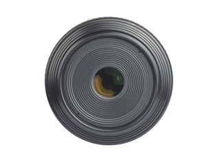 front of lens