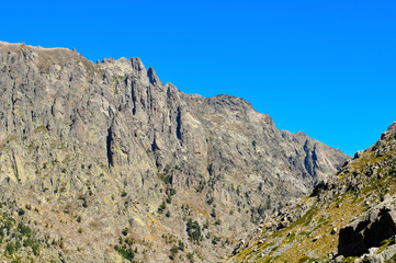 relief de la restonica  en corse