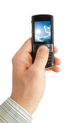 black mobile phone.
