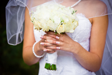 Bride with bouquet