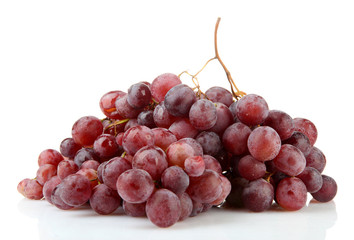 Fototapeta premium ripe sweet grapes isolated on white.