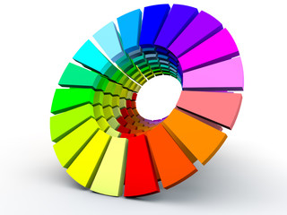 Obraz premium Multicolor Circle over white Background