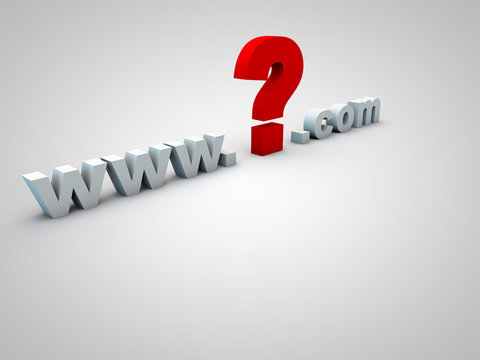 question mark between www and dot com