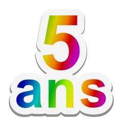 Anniversaire multicolore 5 ans