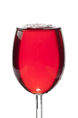 glass full of red wine