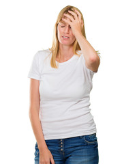 Fototapeta premium Portrait Of Young Worried Woman