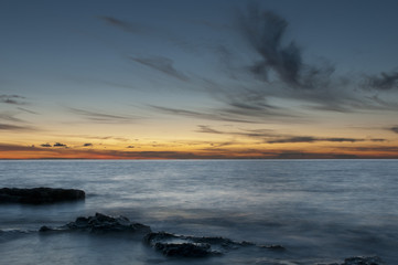 Obraz premium beautiful sunset on the beach
