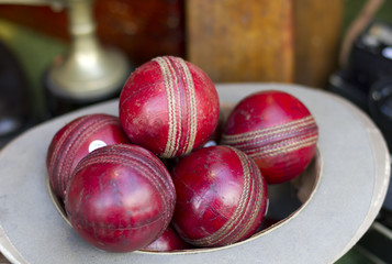 Old cricket balls