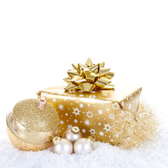 Goldene Weihnachtsdekoration