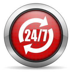 24/7 service icon