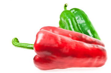 ripe red and green pepper