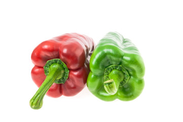 ripe red and green pepper