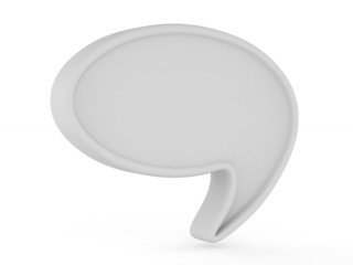 talk balloon on white background. Isolated 3D image