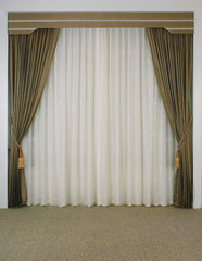 Empty room and beautiful curtain