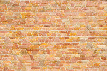 pattern of red slate stone wall surface