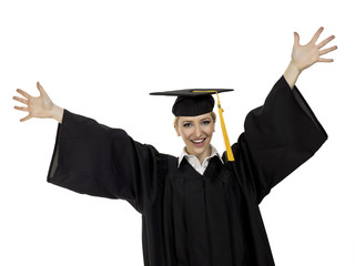 happy female graduated student
